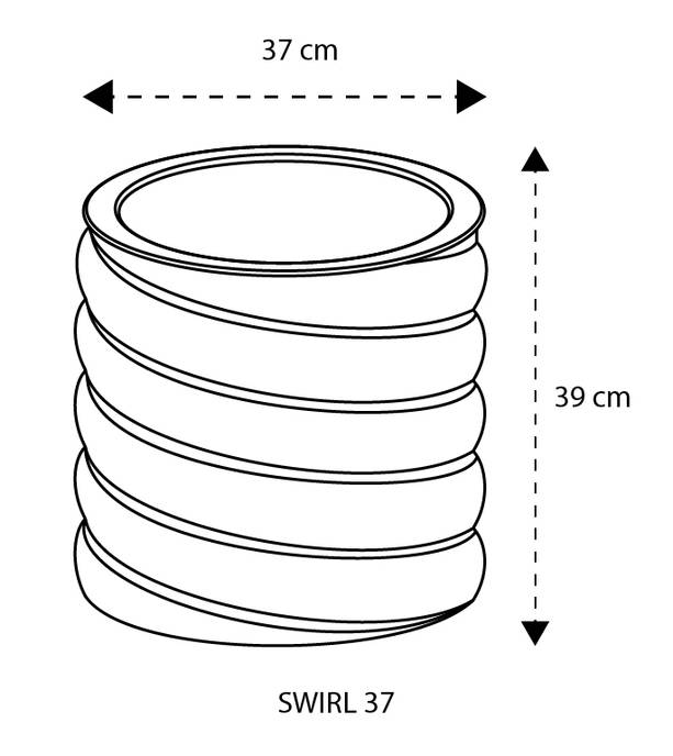swirl 37cm linen white